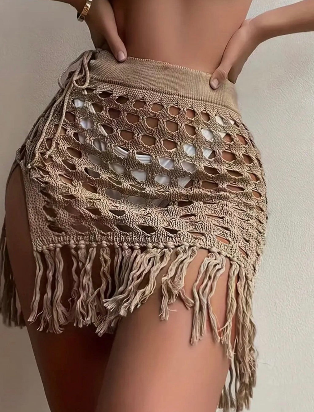 Crochet Fringe Hem Skirt