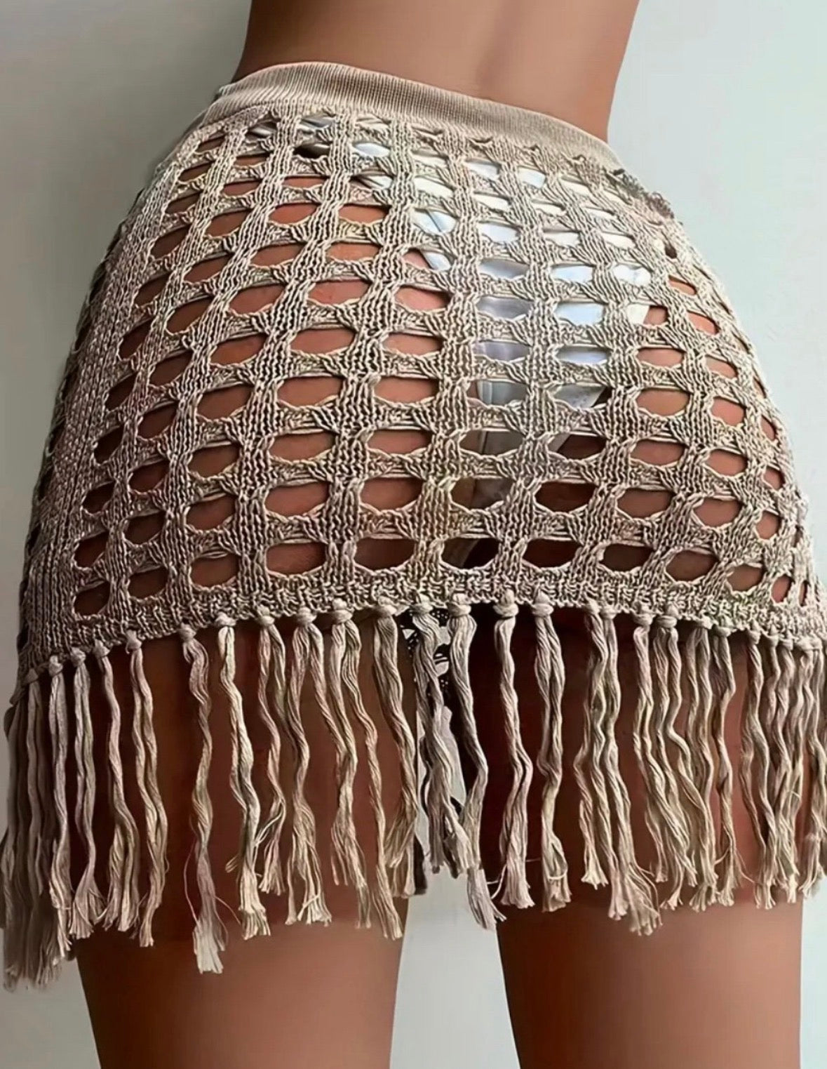 Crochet Fringe Hem Skirt