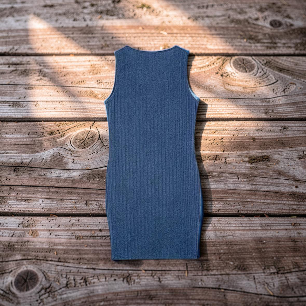 Bodycon Solid Ribbed Knitted Dress
