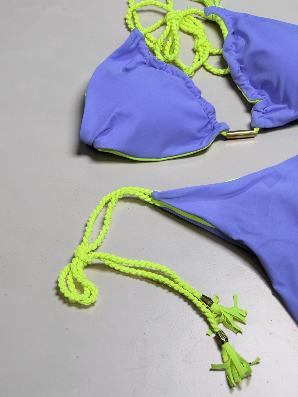 Women's Tie-up Bikini Color block Design Set