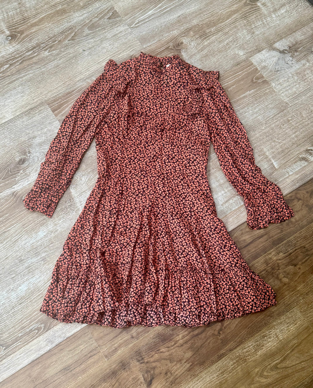 DÔEN Mini Floral Minuit Dress in Cherry Willow Dress