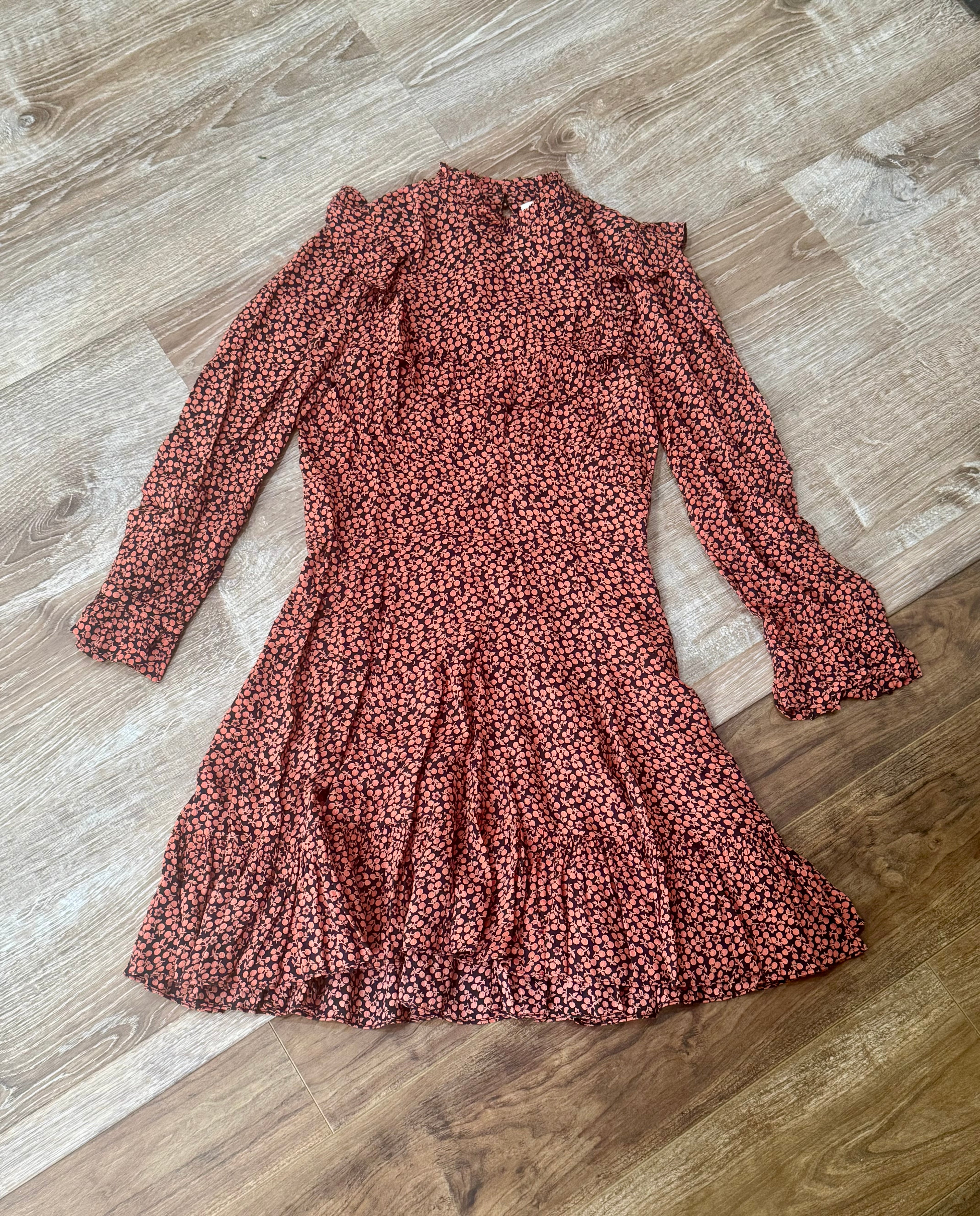 DÔEN Mini Floral Minuit Dress in Cherry Willow Dress