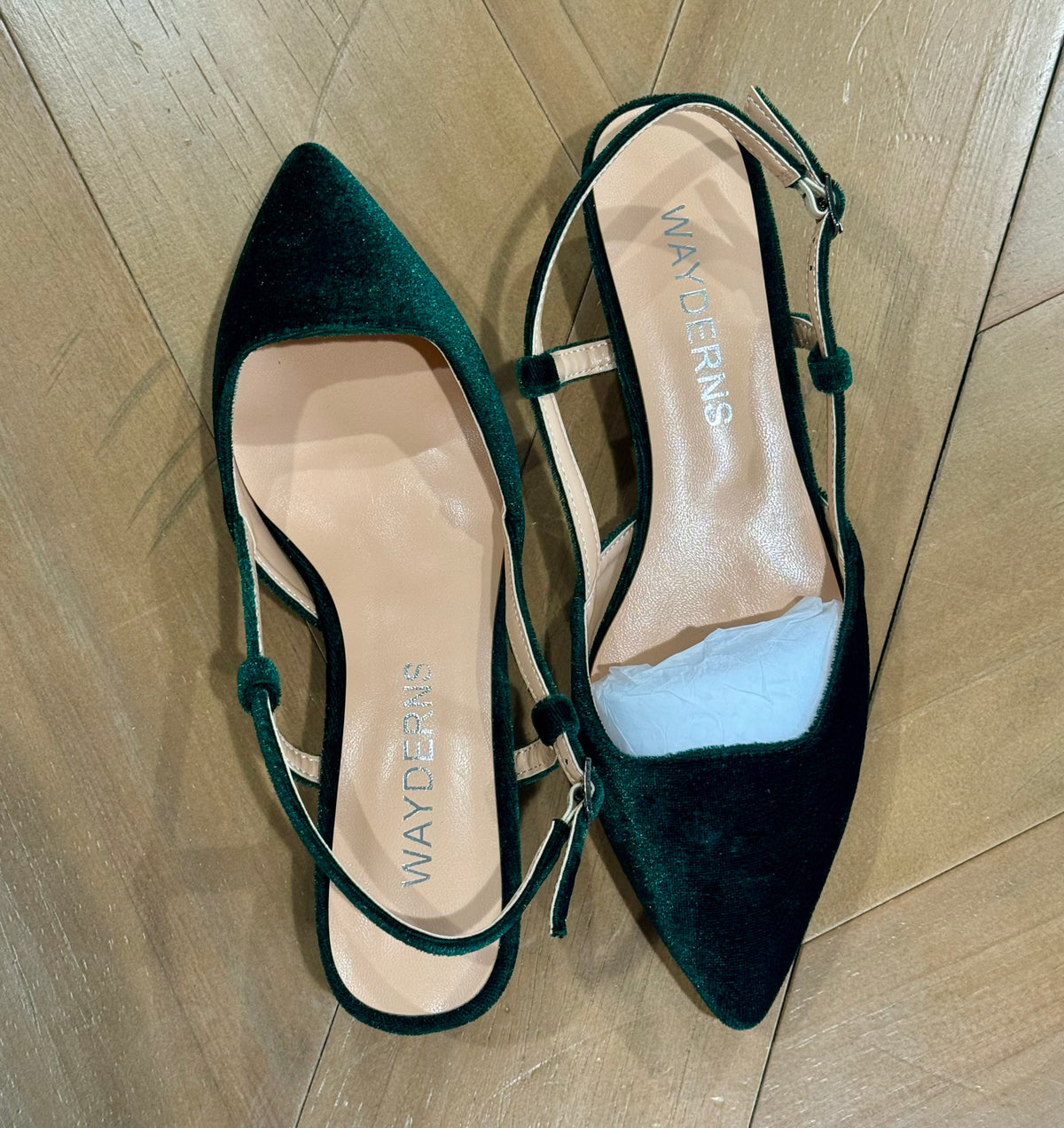 WAYDERNS Womens Suede Slingback