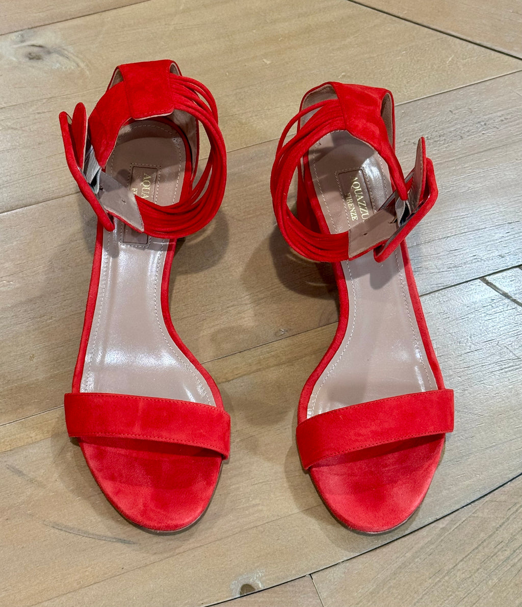 Aquazzura Casablanca Suede Sandals