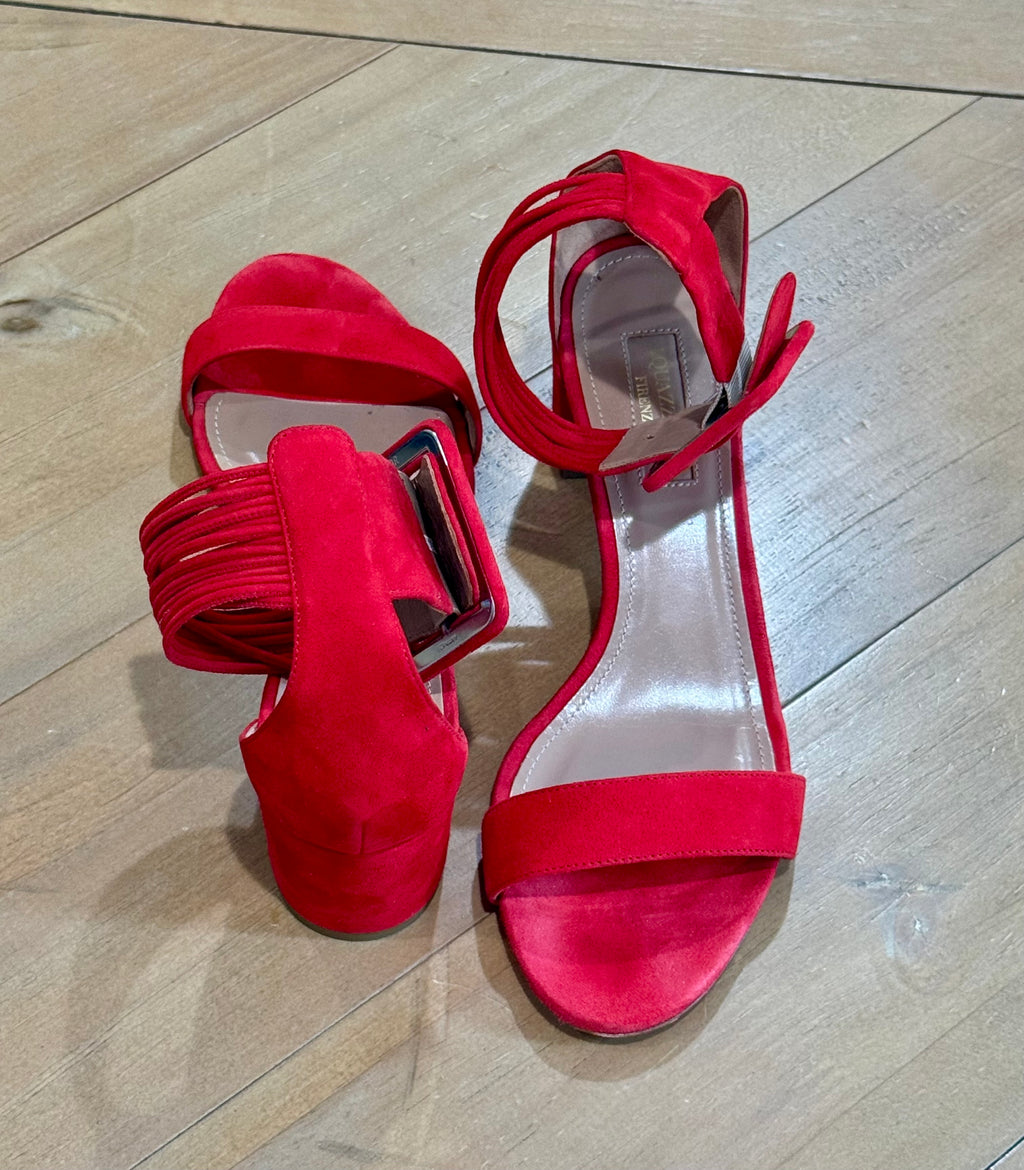Aquazzura Casablanca Suede Sandals