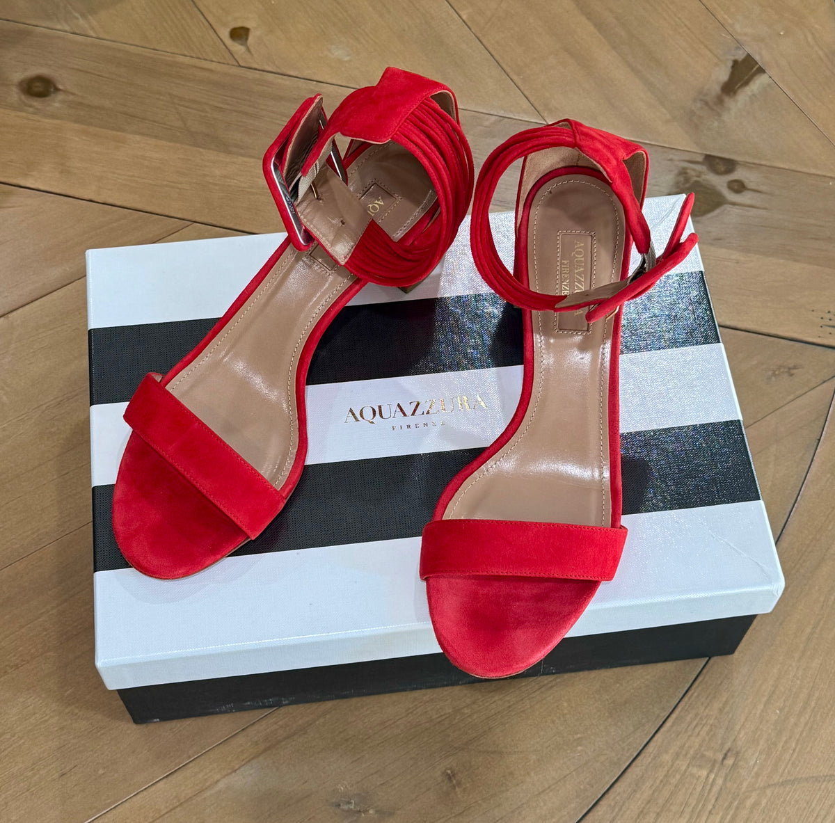 Aquazzura Casablanca Suede Sandals