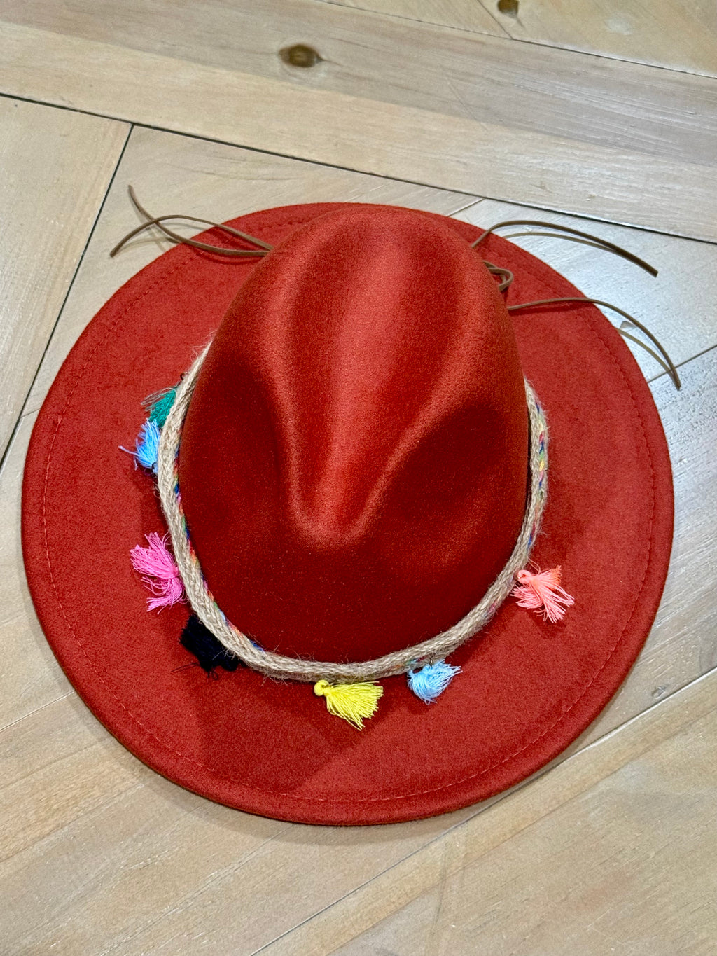 2 Women Fedora Hats Wide Brim Tassel Jazz Hats