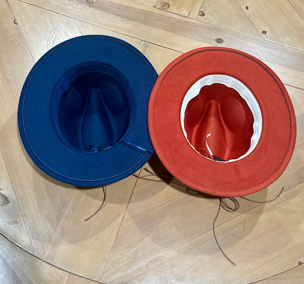 2 Women Fedora Hats Wide Brim Tassel Jazz Hats
