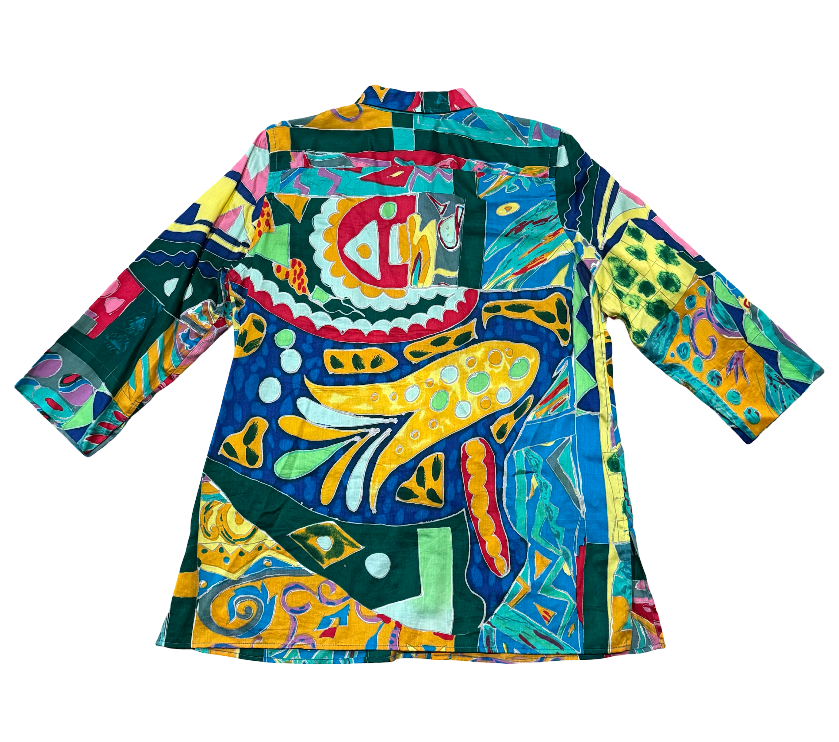 LAUREN RALPH LAUREN Petite Lightweight Abstract Print Blouse Multi Color