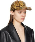 Stand Studio Yellow snake print Connie Cap