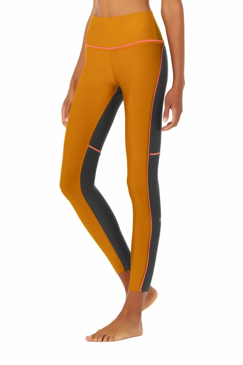 Alo 7/8 High Waist Element Legging - Bronze/Anthracite