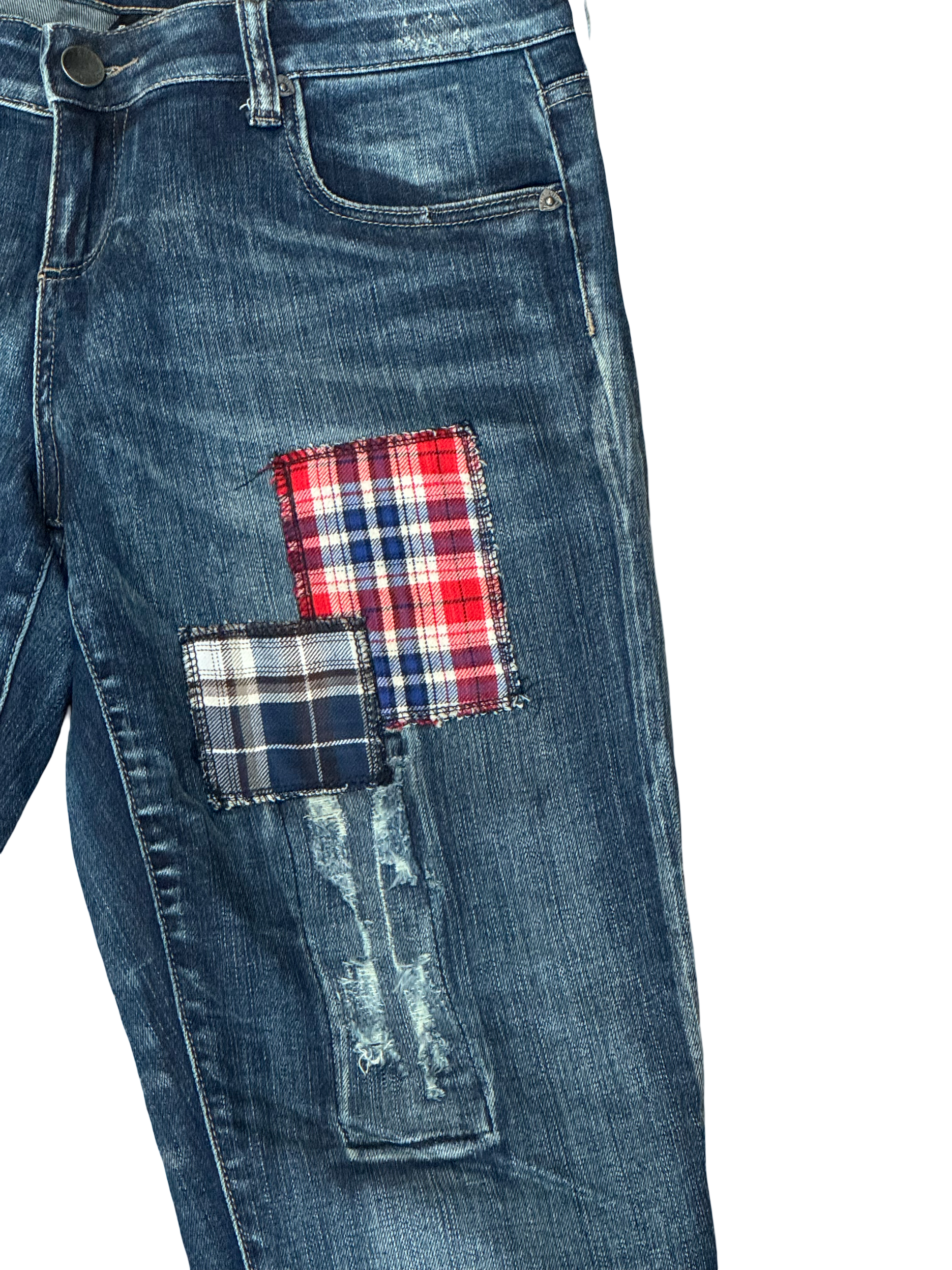 Kut from The Kloth Women’s Adele Slouchy Boyfriend Patchwork Jeans