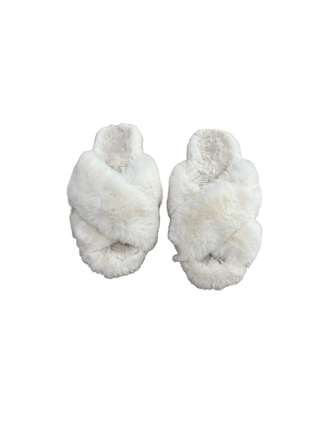 Apparis Cozy Fuzzy Crisscross Slippers