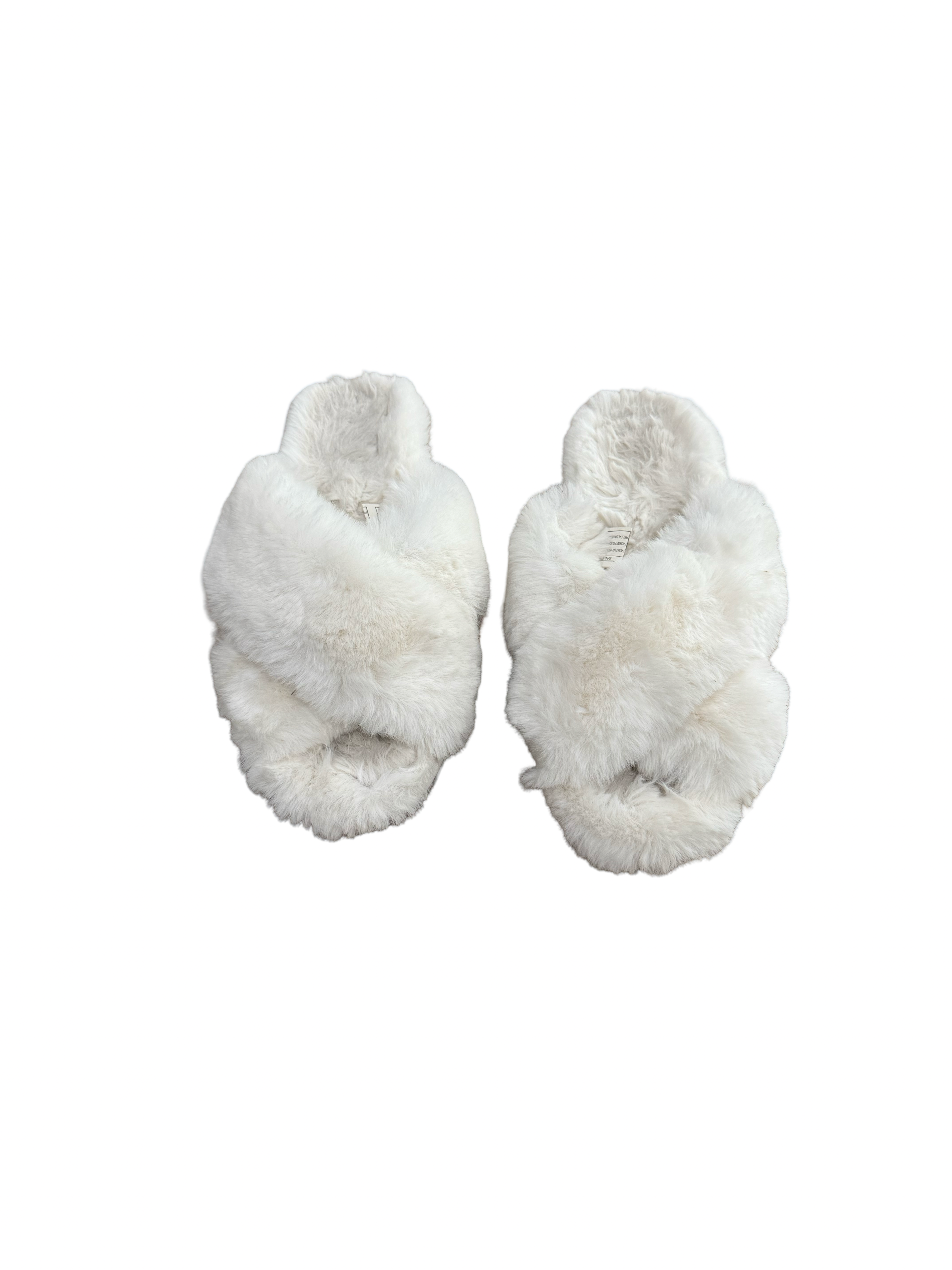 Apparis Cozy Fuzzy Crisscross Slippers