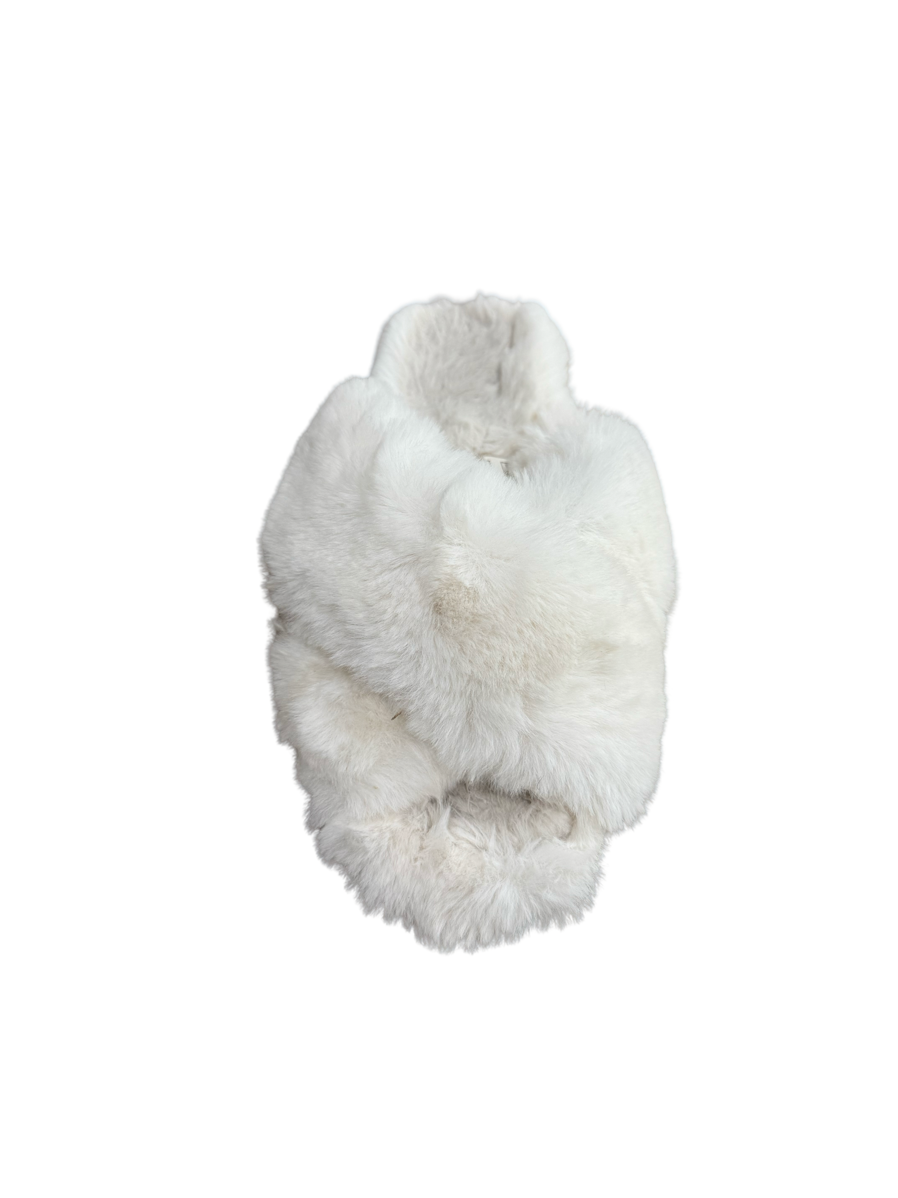 Apparis Cozy Fuzzy Crisscross Slippers