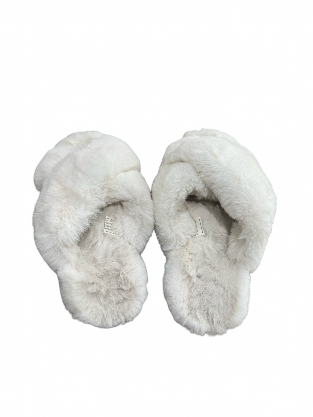 Apparis Cozy Fuzzy Crisscross Slippers