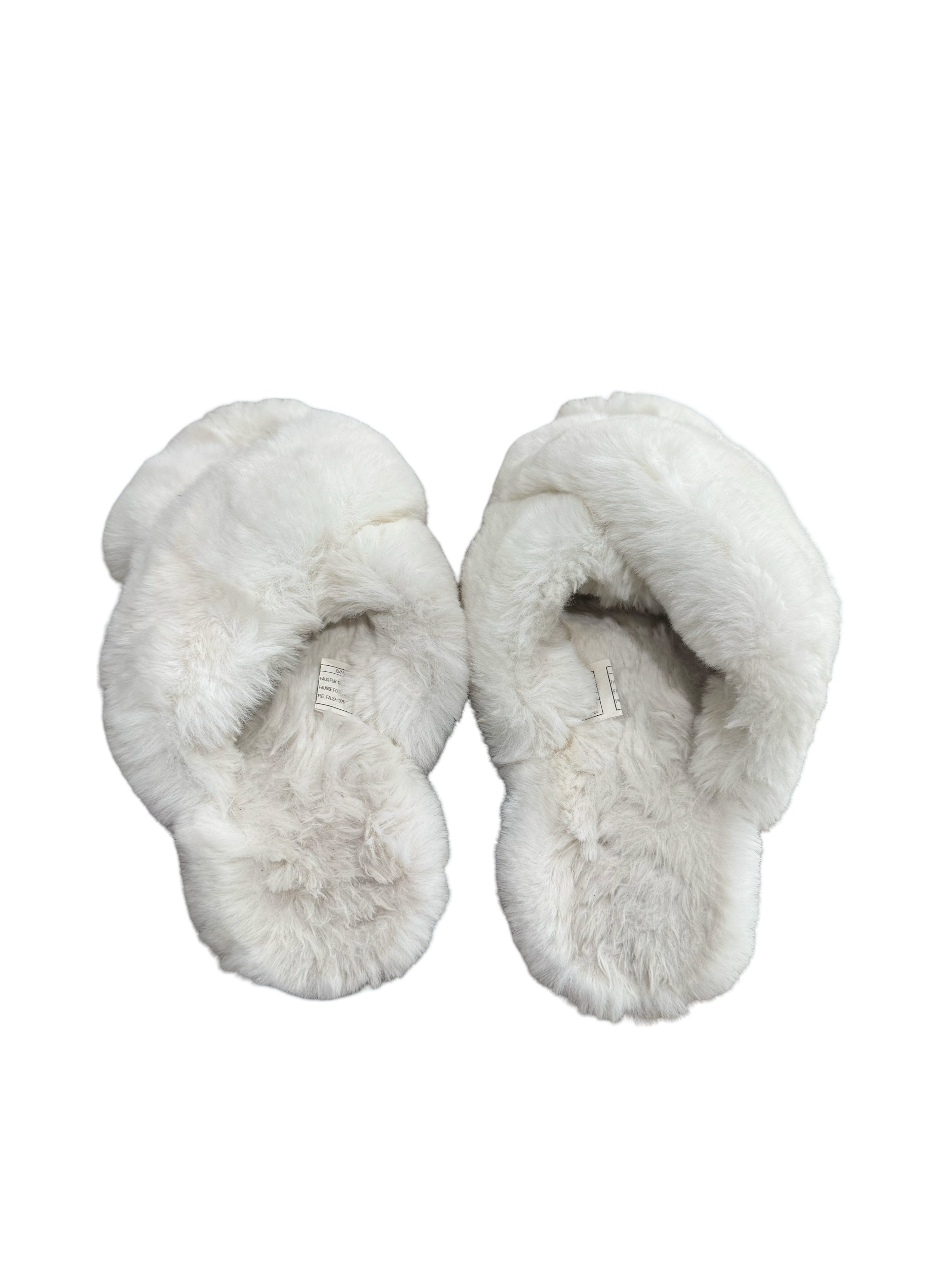 Apparis Cozy Fuzzy Crisscross Slippers