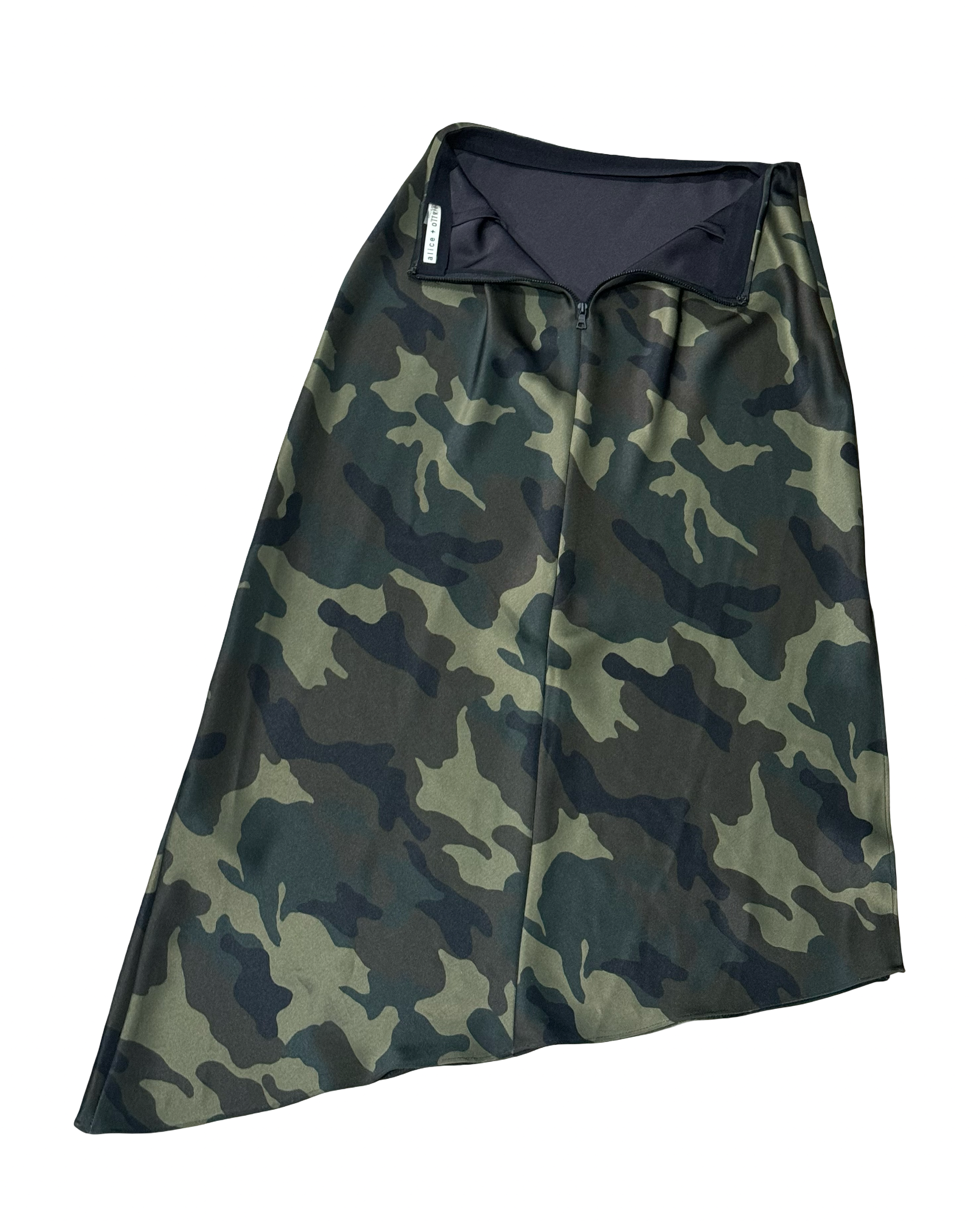 Alice + Olivia Maeve Asymmetric Slip Skirt