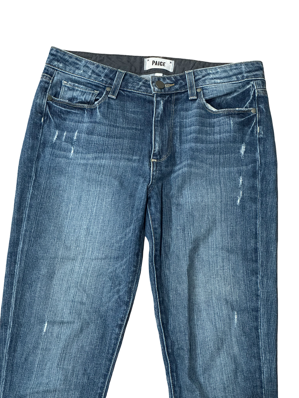 Paige Womens Hoxton Ankle Peg Blue Jeans