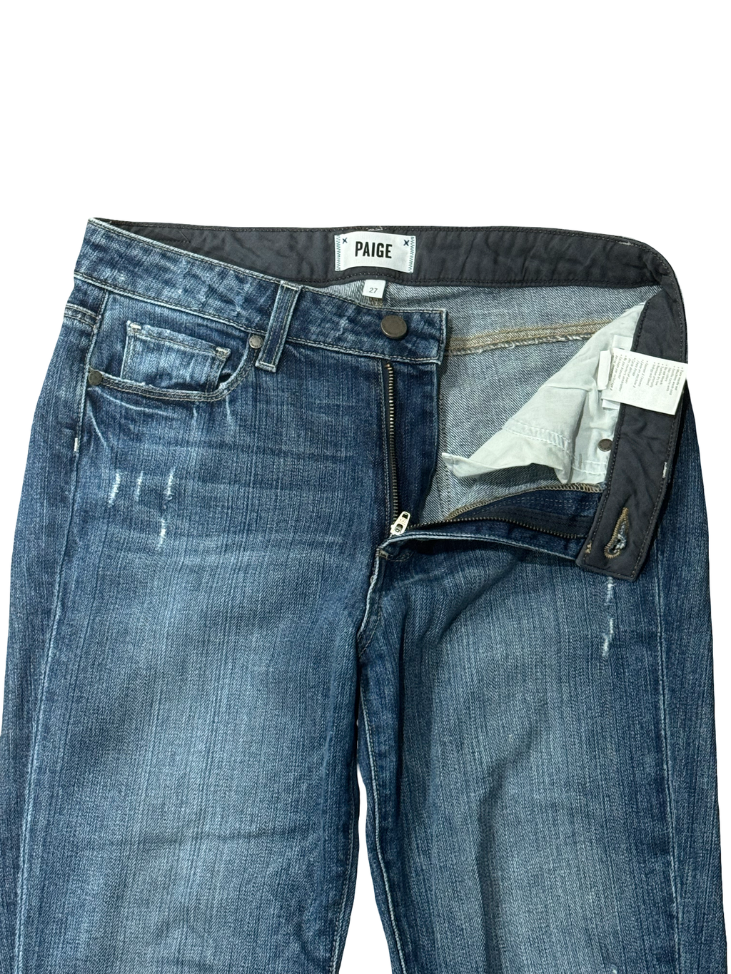 Paige Womens Hoxton Ankle Peg Blue Jeans