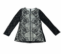 Lela Rose Black Lace Fully Lined Blouse