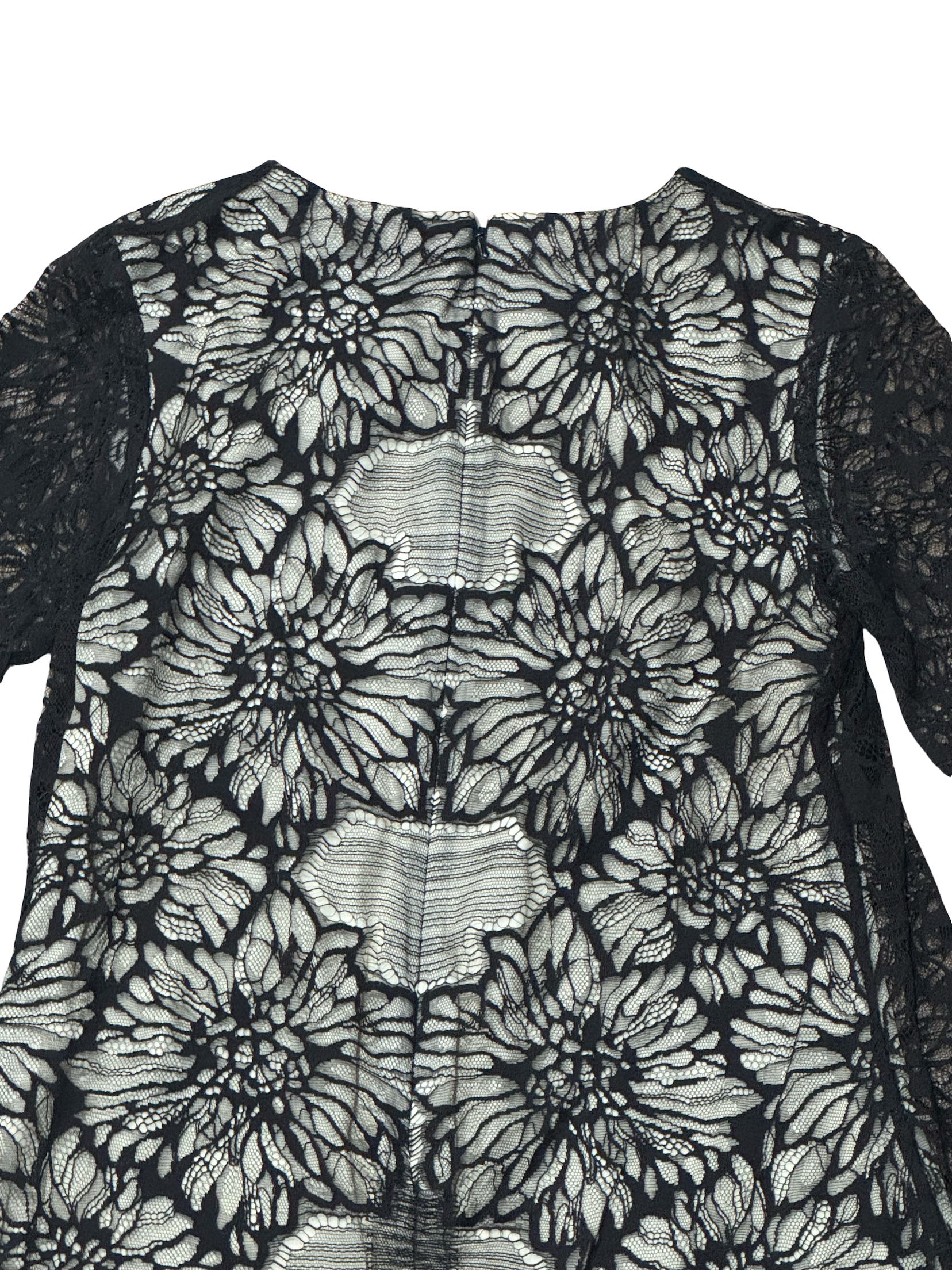 Lela Rose Black Lace Fully Lined Blouse