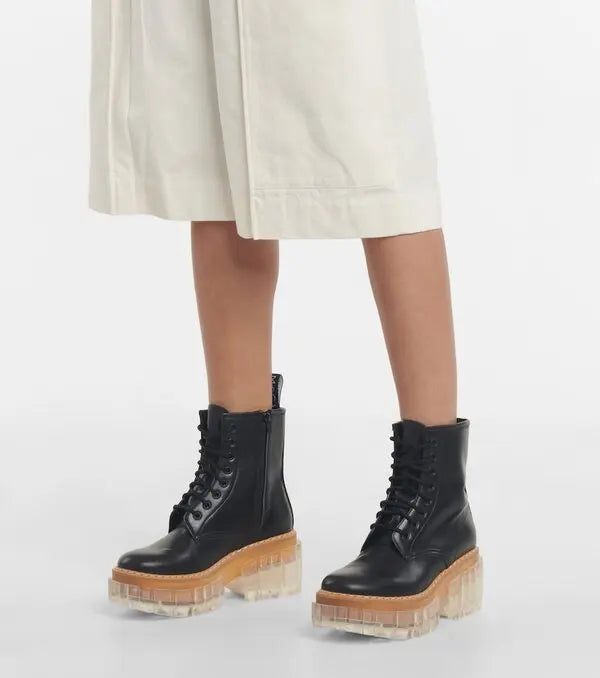 Stella McCartney Black Emilie Combat Boots