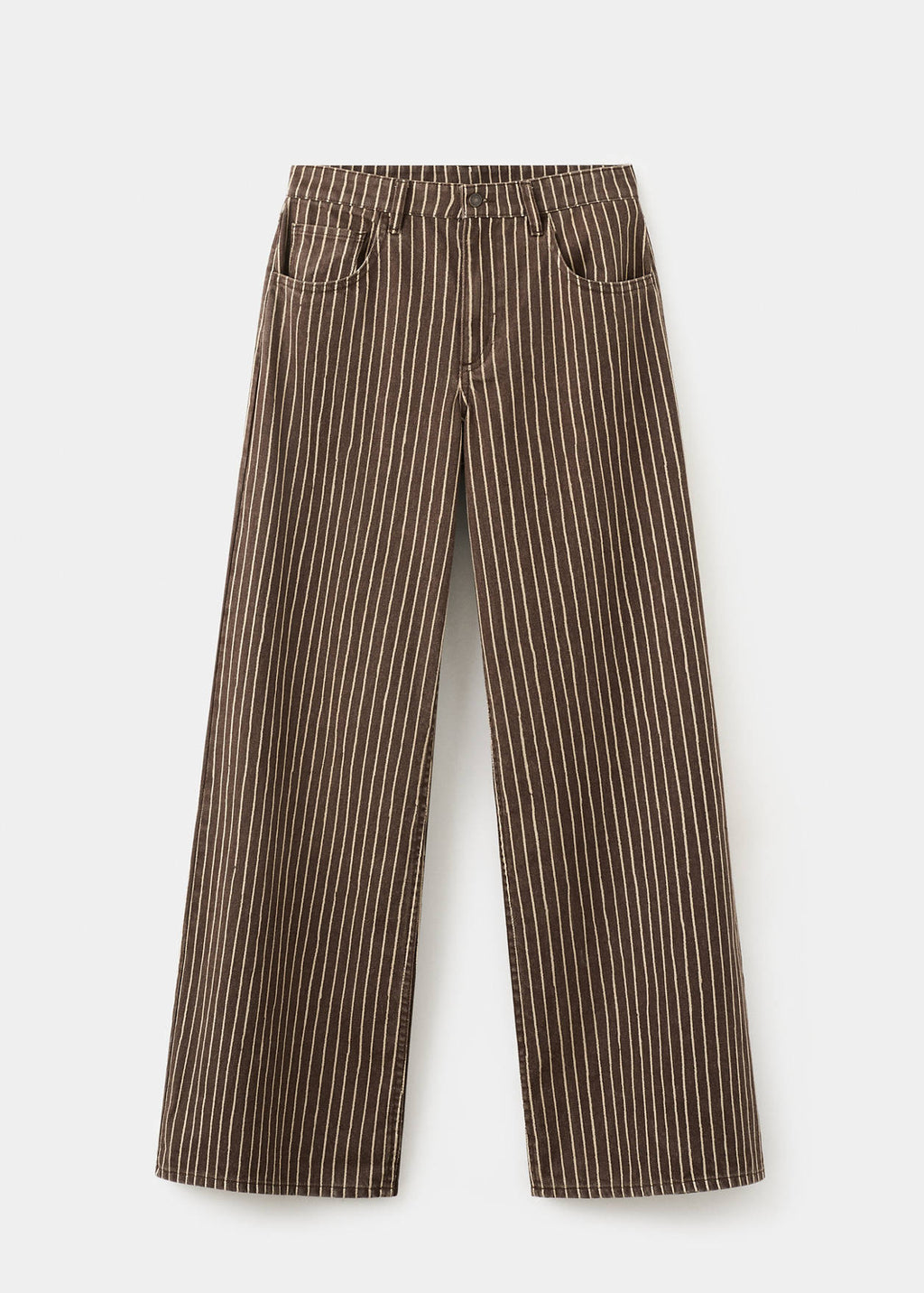 Mango wide leg striped jeans