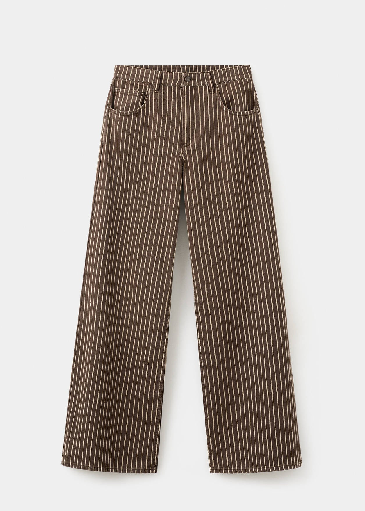 Mango wide leg striped jeans