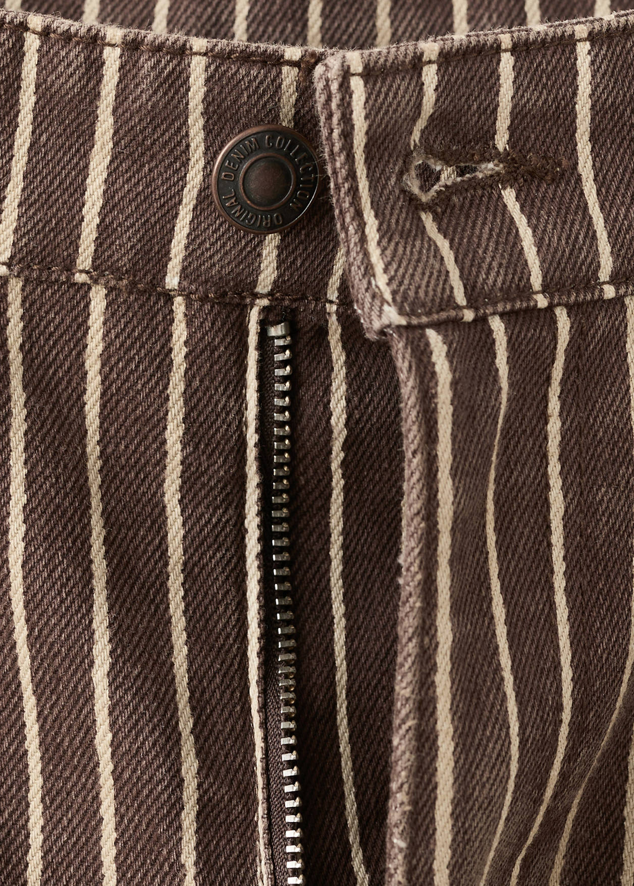 Mango wide leg striped jeans