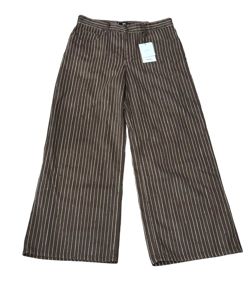 Mango wide leg striped jeans