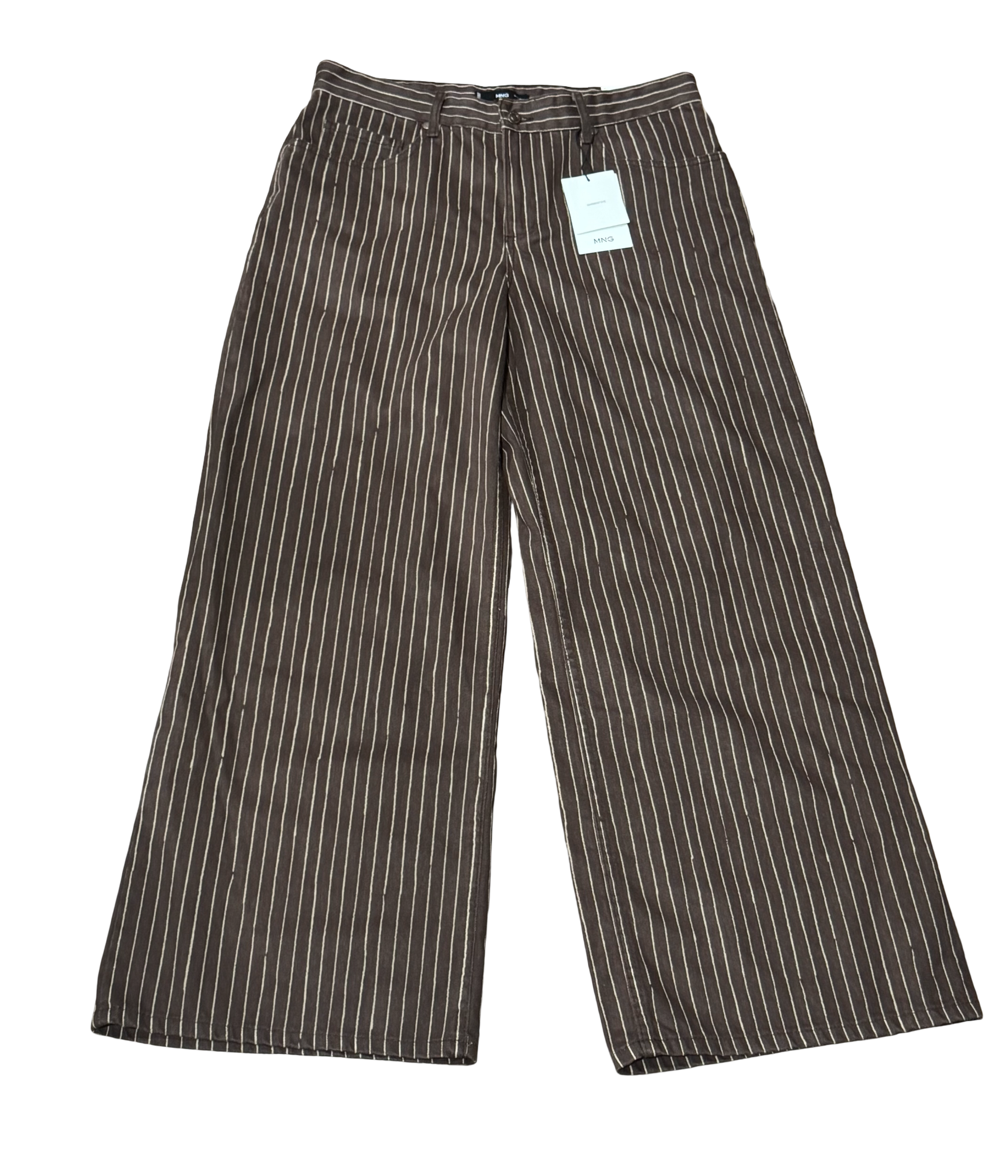 Mango wide leg striped jeans