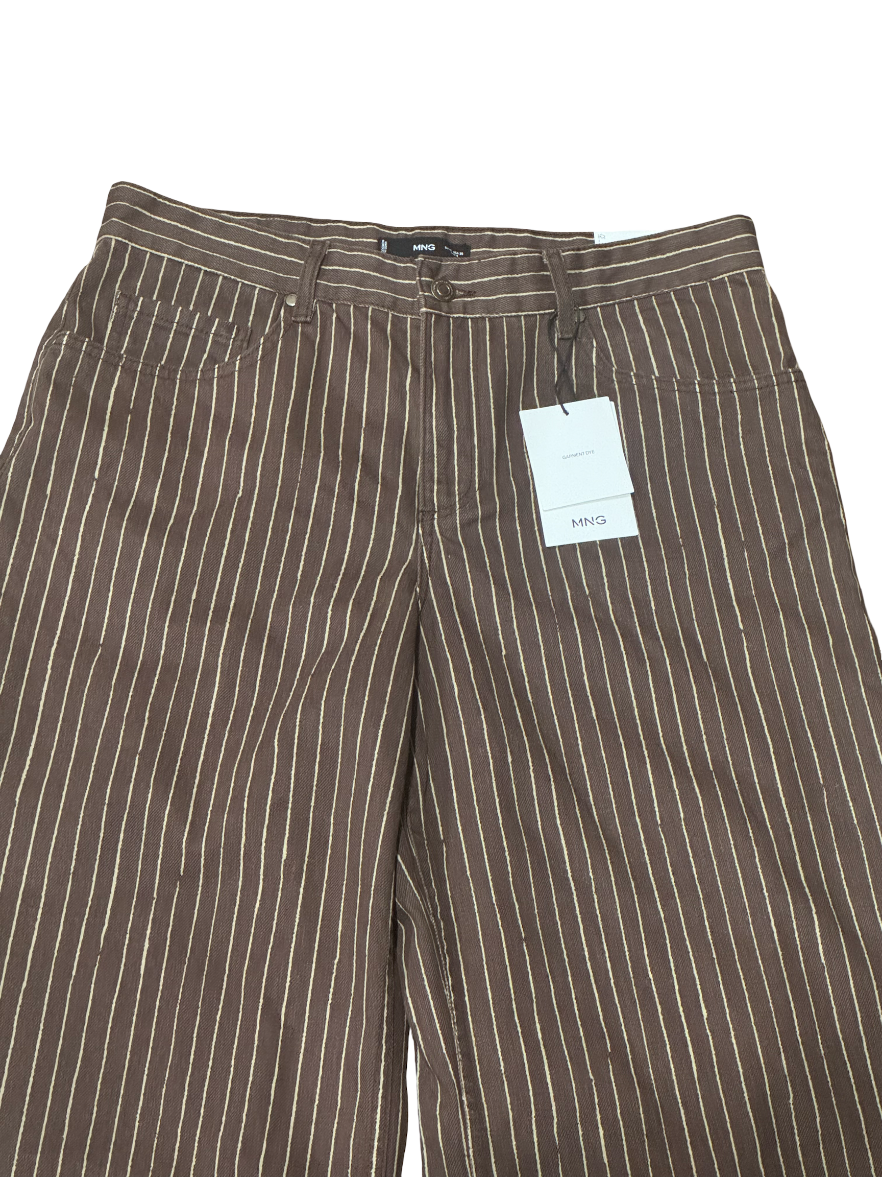 Mango wide leg striped jeans