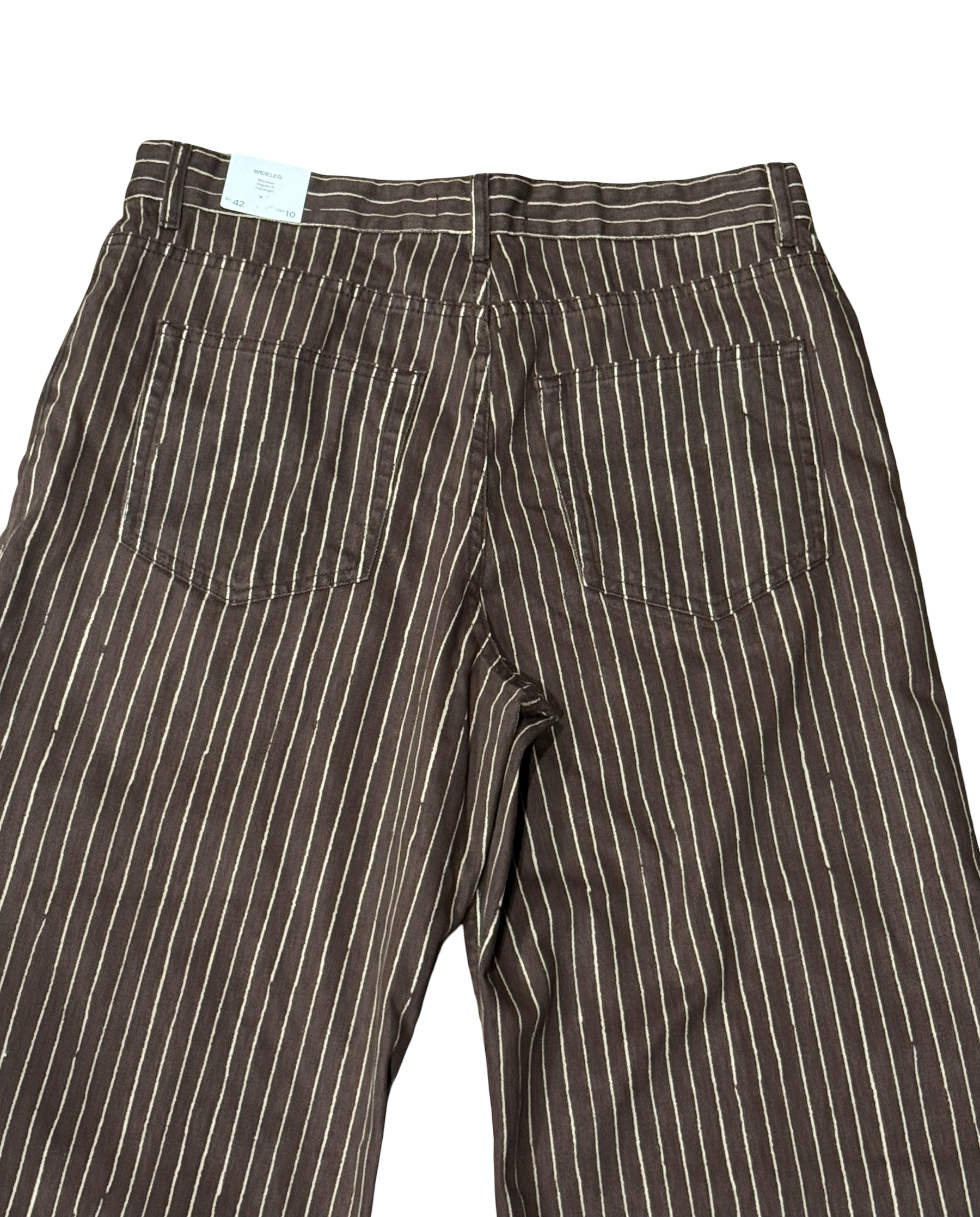 Mango wide leg striped jeans