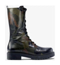 Michael Kors Brenna runway camo leather lace-up boots