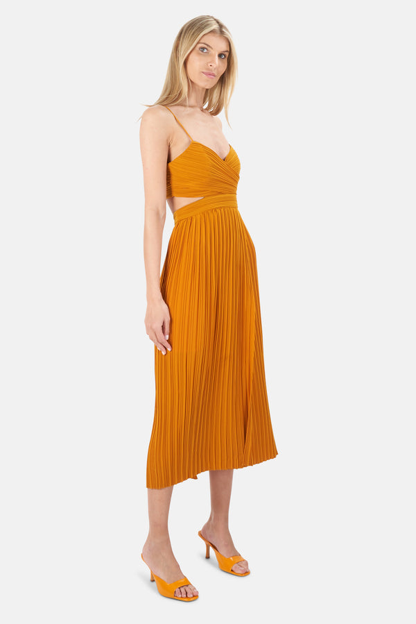 A.L.C. Sienna pleated midi dress