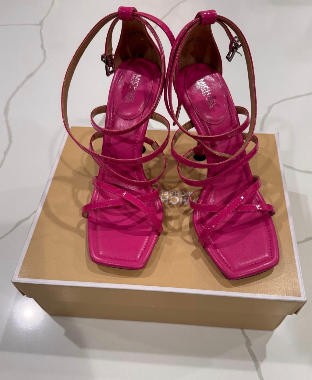 Michael Kors Imani Patent leather strappy sandal