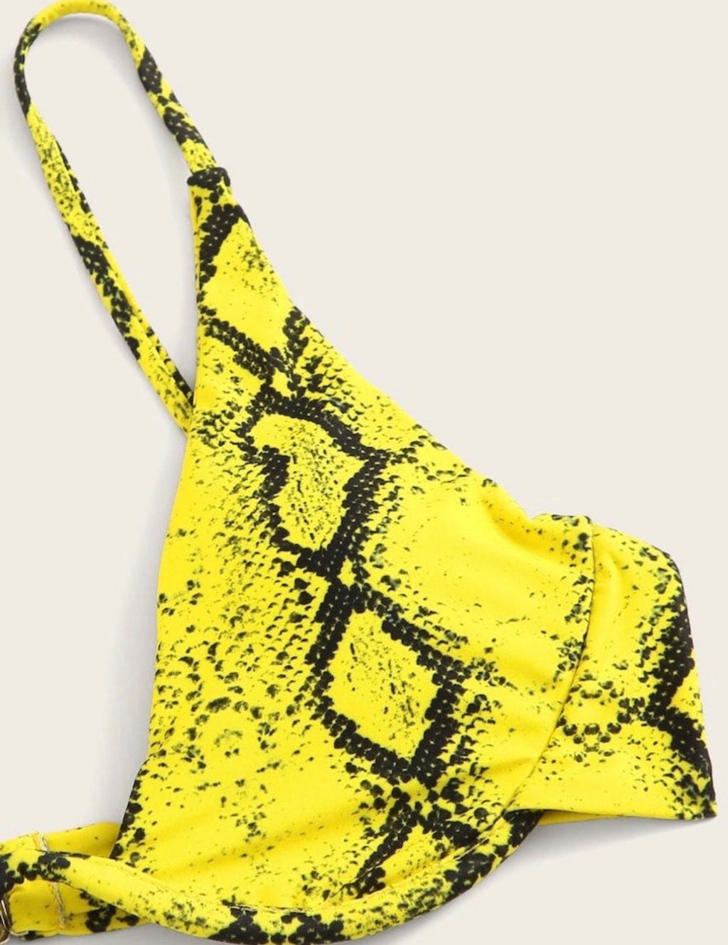 Snake skin print with high cut bikini