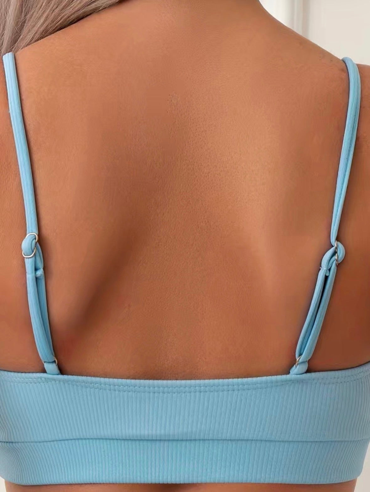 Ribbed Light Blue Bikini Se