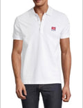 Diesel Men's White Polo Shirt with Chest Logo