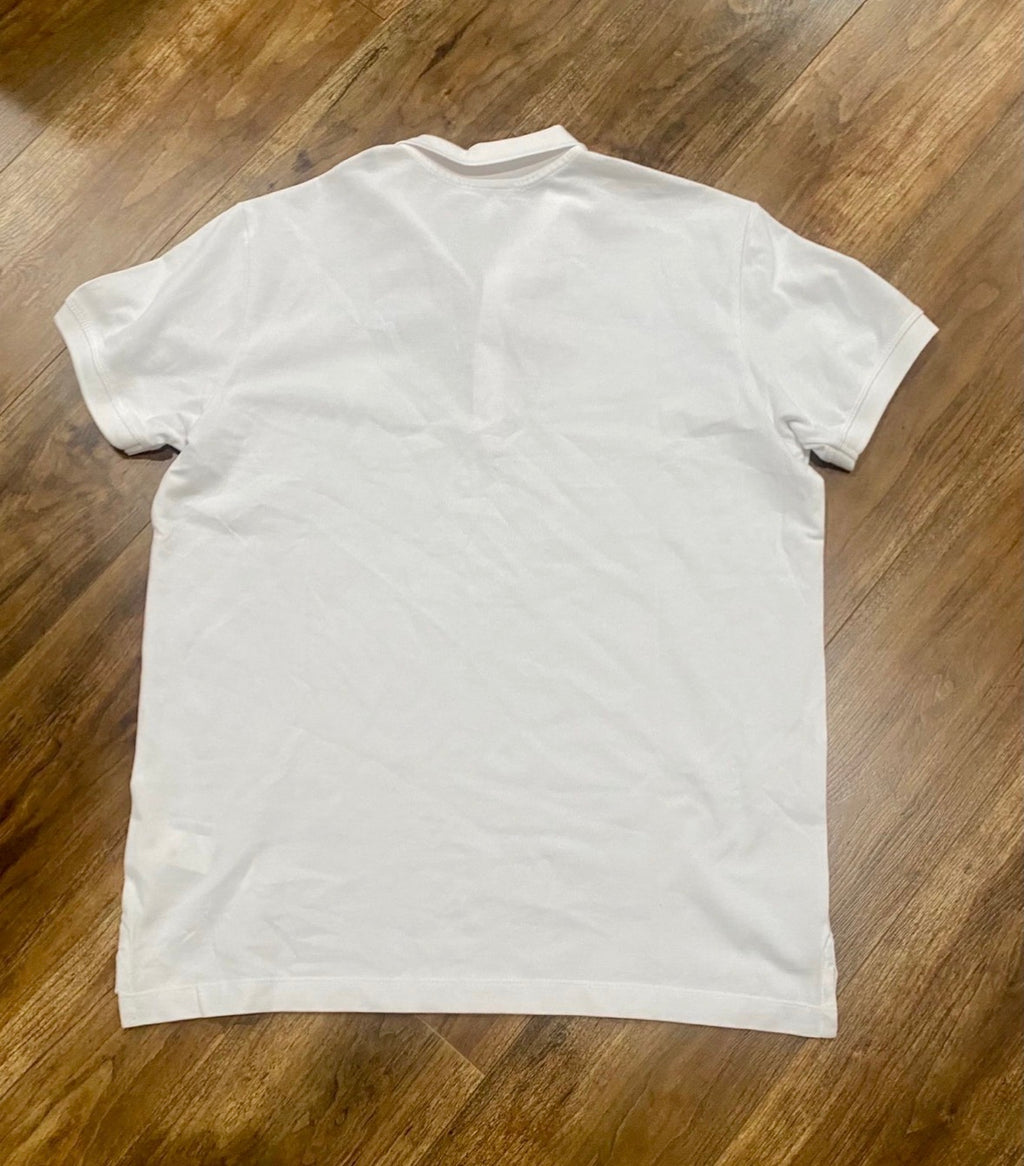Diesel Men's White Polo Shirt with Chest Logo