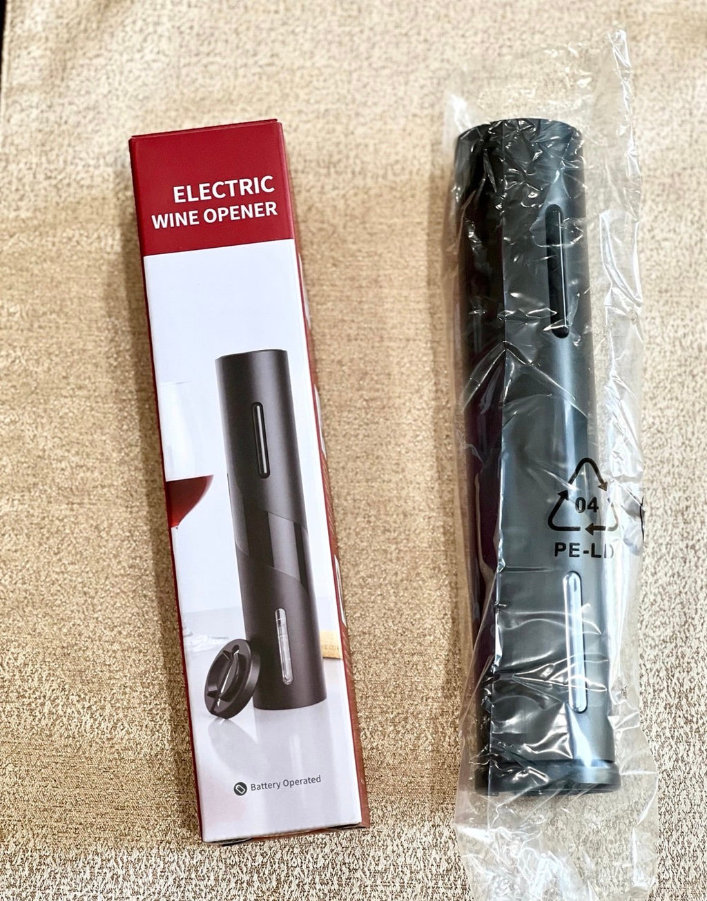 Electric one touch corkscrew bottle opener