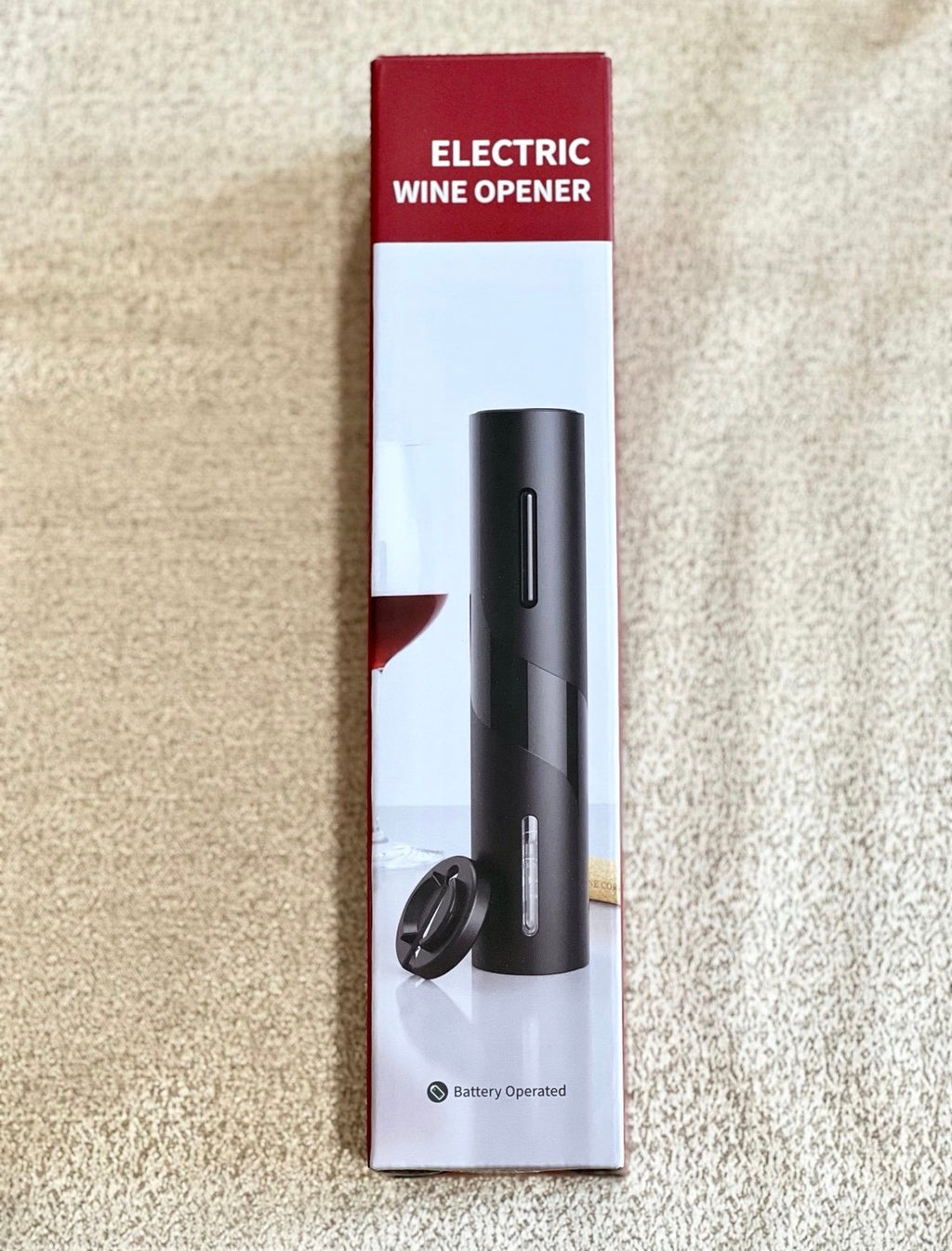 Electric one touch corkscrew bottle opener
