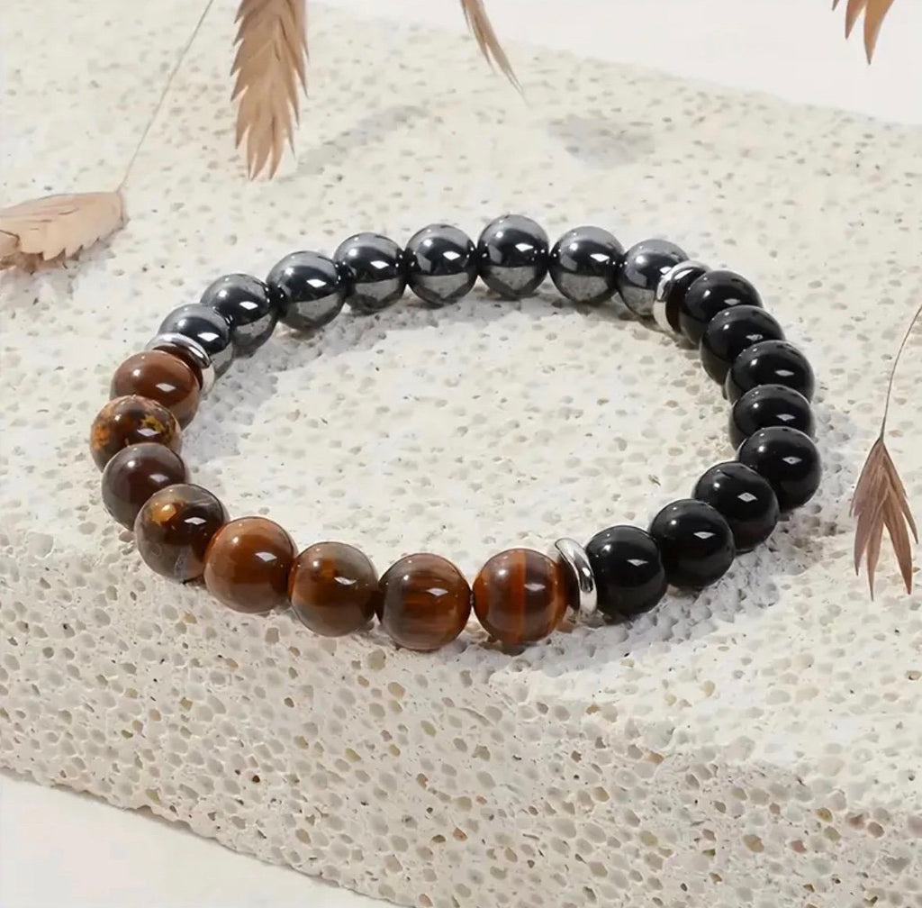 Triple Protection Crystal Beaded Bracelet