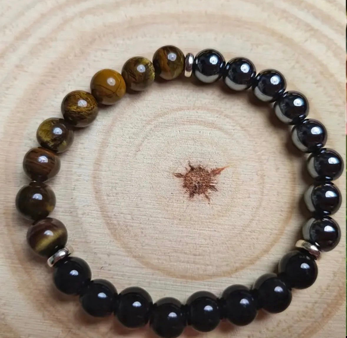 Triple Protection Crystal Beaded Bracelet