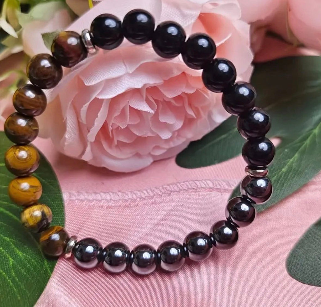 Triple Protection Crystal Beaded Bracelet