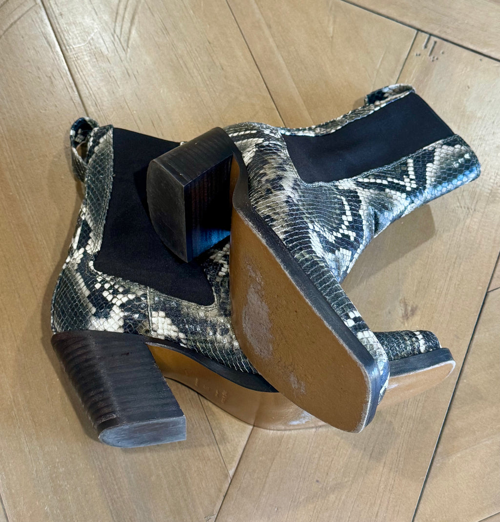 Rag & Bone Snake-Print Chelsea Ankle Boots