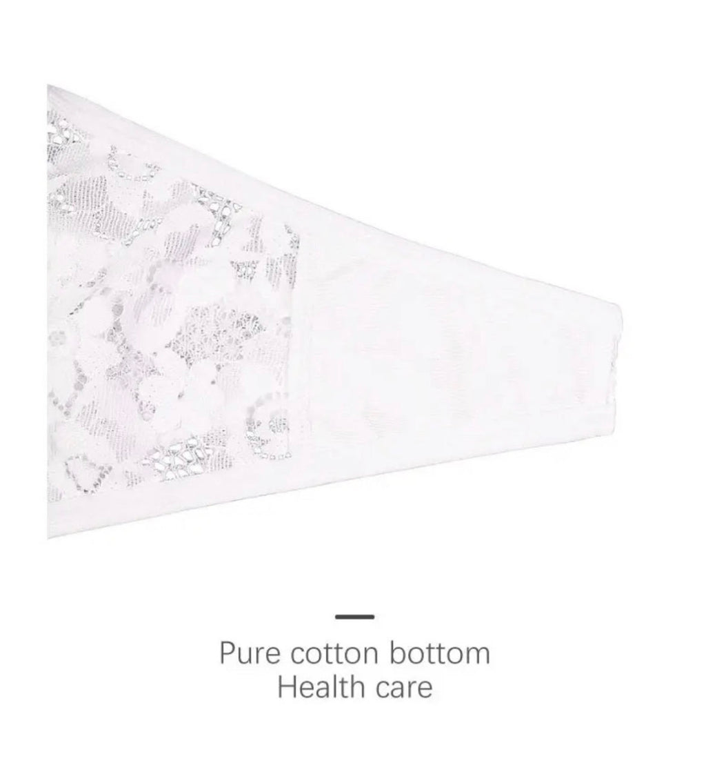 Premium satin Lace Trim Thong Panty