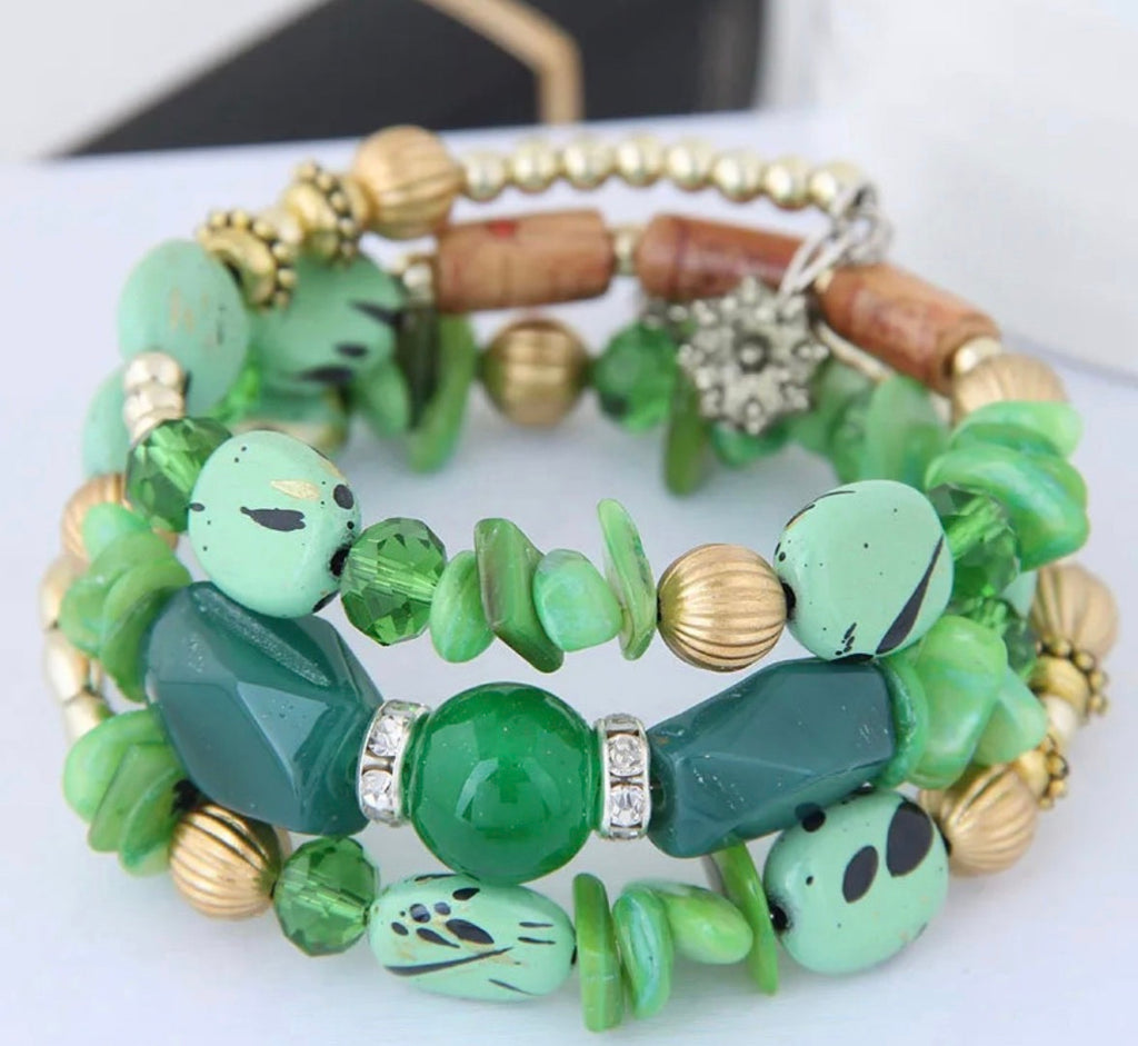Turquoise crystal mix bracelet