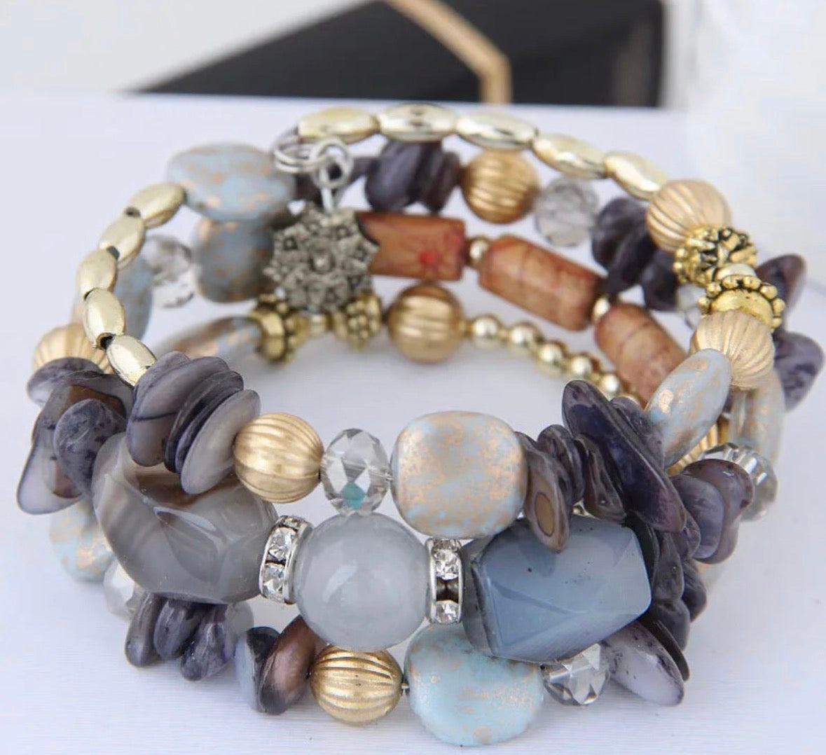Turquoise crystal mix bracelet